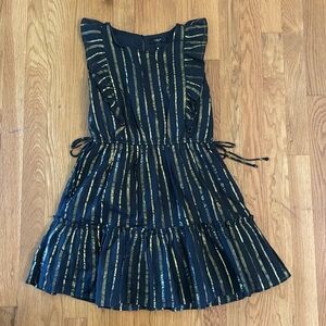 Bloomingdale’s girls Aqua dress. Black and gold worn wants to a party beautiful!